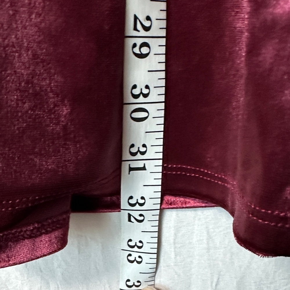 Miami Velvet Mini Dress in Rich Burgundy - Picture 5 of 6